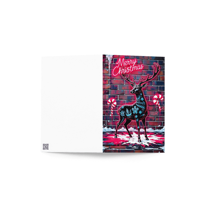 Neon Christmas Deer Greeting Card product image (4)