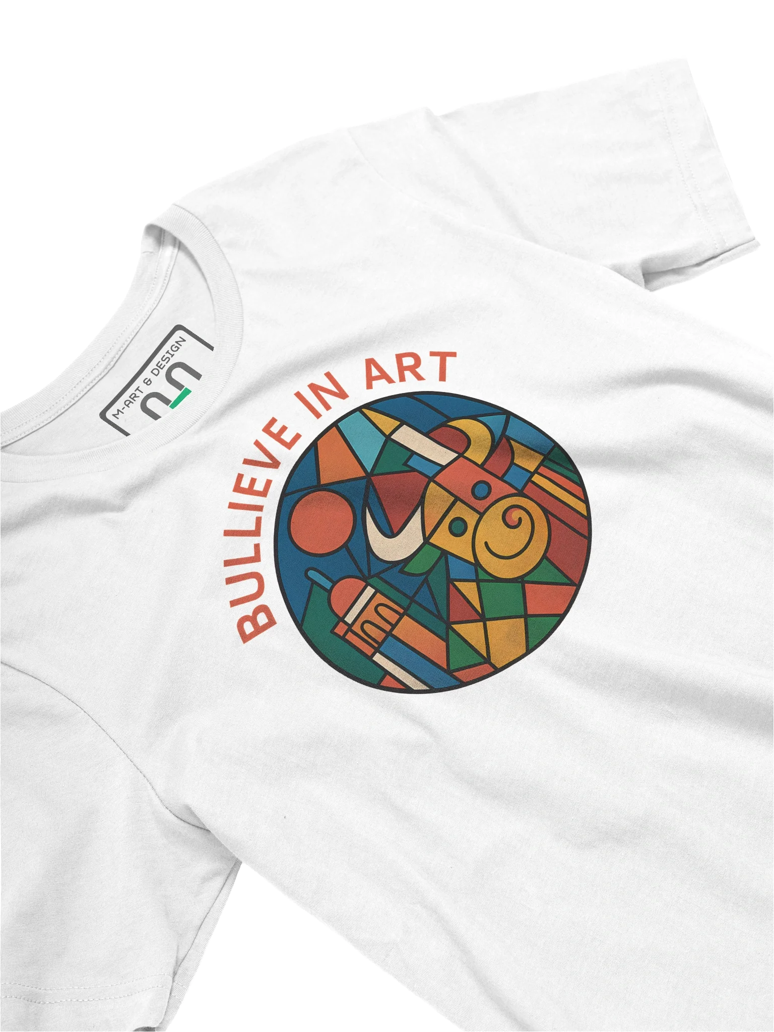 BULLIEVE IN ART – Bold Geometric Bull Tee by M-Art & Design product image (99)