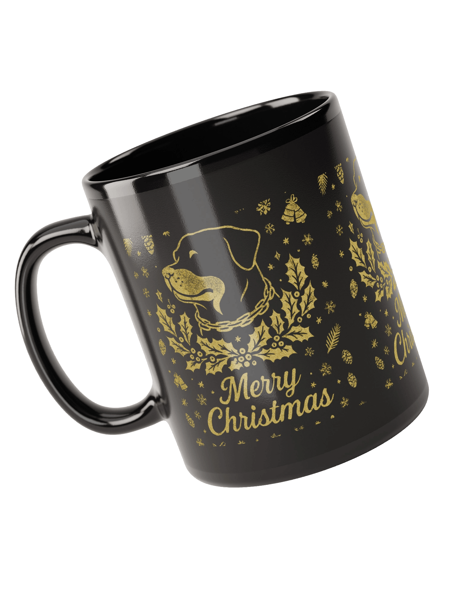 Rolo Christmas mug black and gold product image (5)