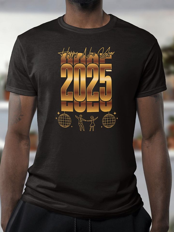2025 New Year T-shirt (Gold Print) product image (1)