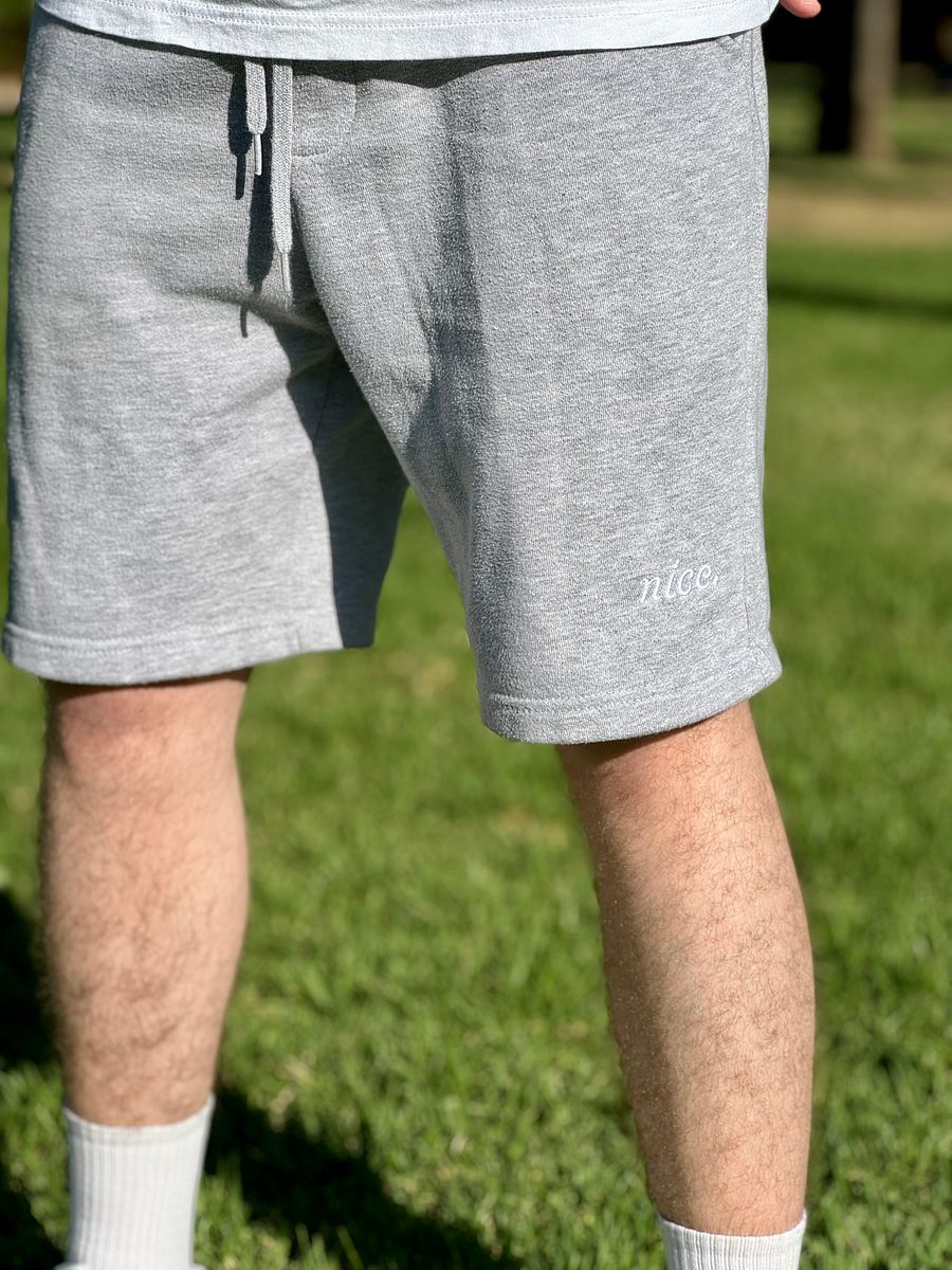 Nice. Embroidered Sweatshorts (Grey) product image (5)