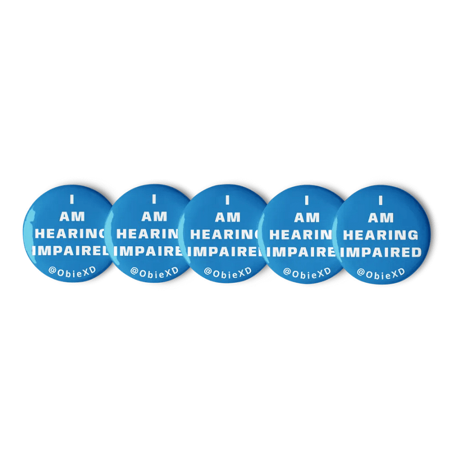 I AM HEARING IMPAIRED - Pins (Pack of 5) product image (6)
