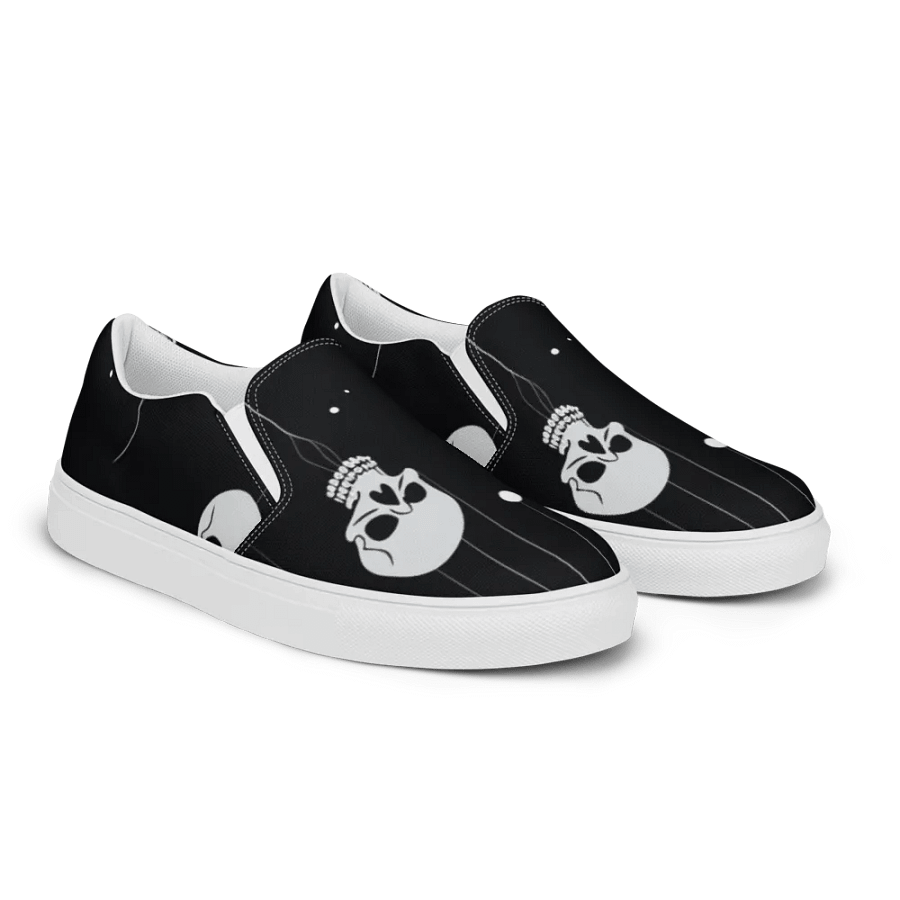 Women's Slip-On Canvas Shoes 💀 with Skulls product image (7)