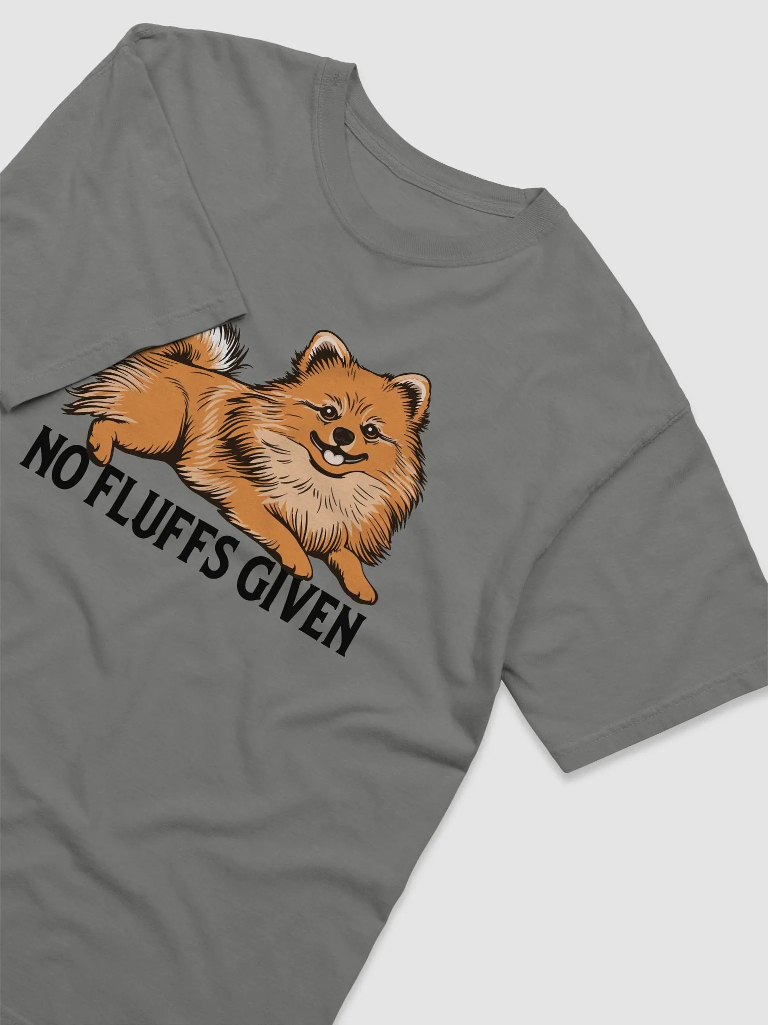 No Fluffs Given T-Shirt of a Pomeranian | Funny T-Shirt for Pomeranian Paw-rents product image (16)