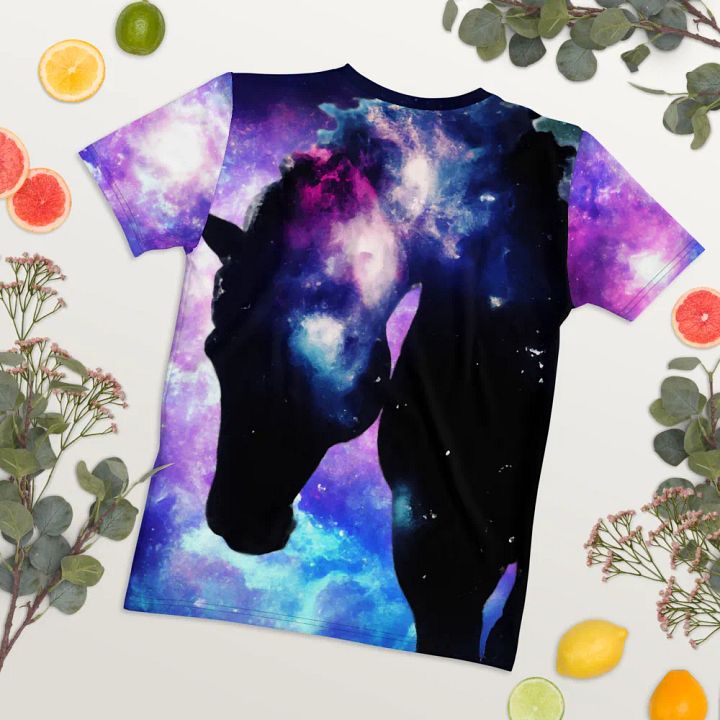 Spaced horse - nebula horses T shirt product image (2)