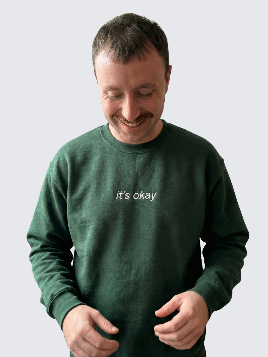The "It's Okay" Embroidered Crewneck product image (1)