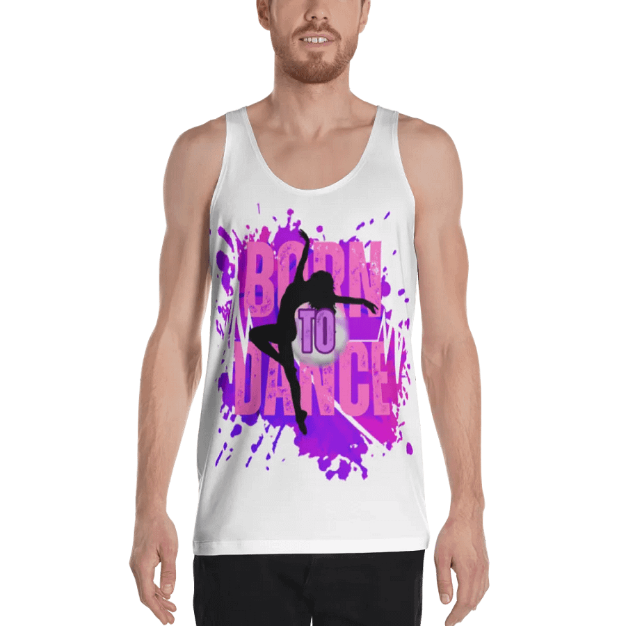 Born to Dance Her Silhouette Energetic Vibes Full Print Tank product image (3)