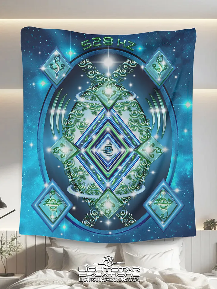 Healing Code 528 Hz Miracles Light-Tech Fleece Blanket product image (1)