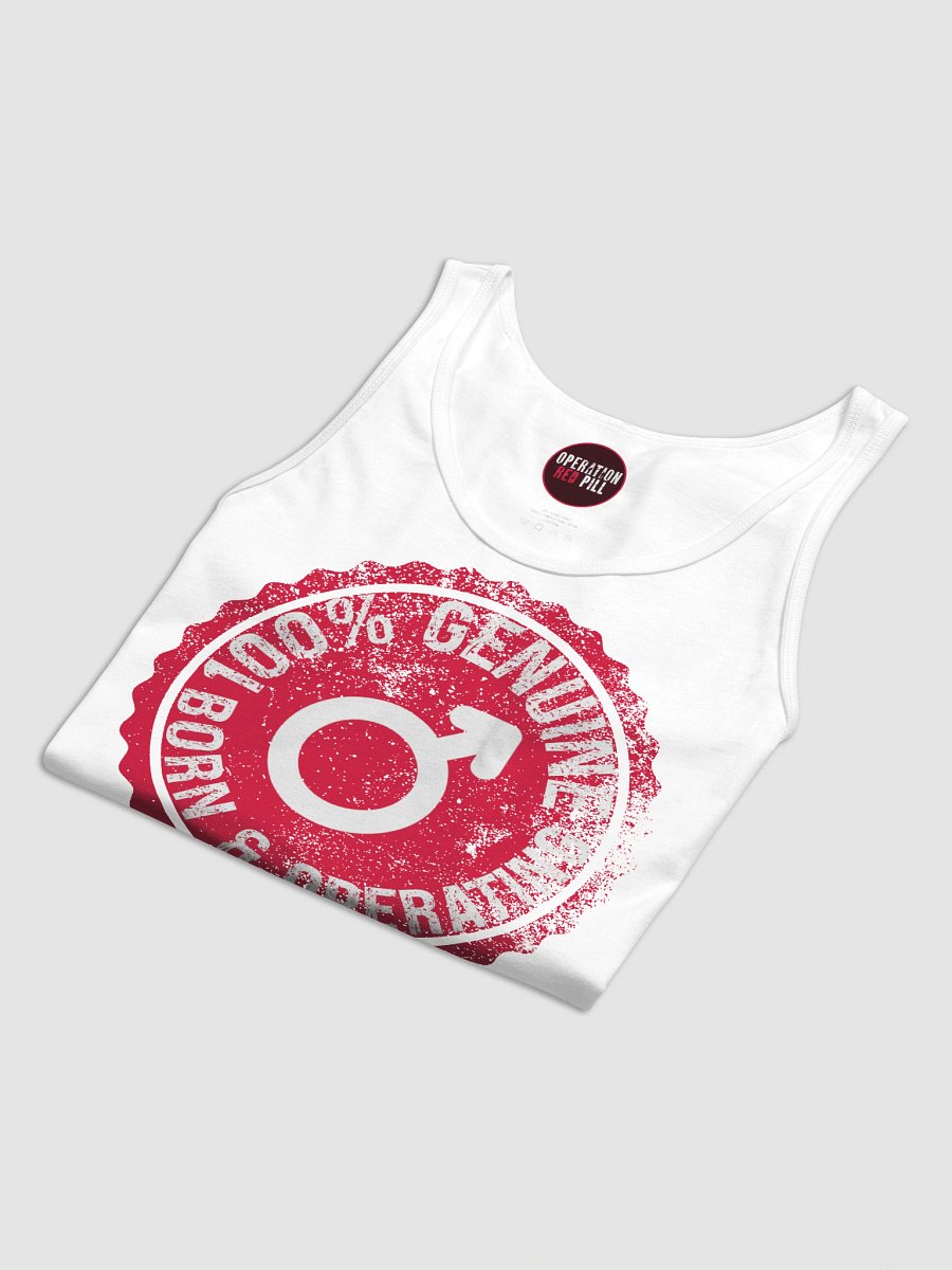 "100% Male" Pill Tank Top - White product image (8)