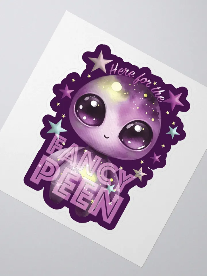 Fancy Alien Sticker (Soft Mauve) product image (2)