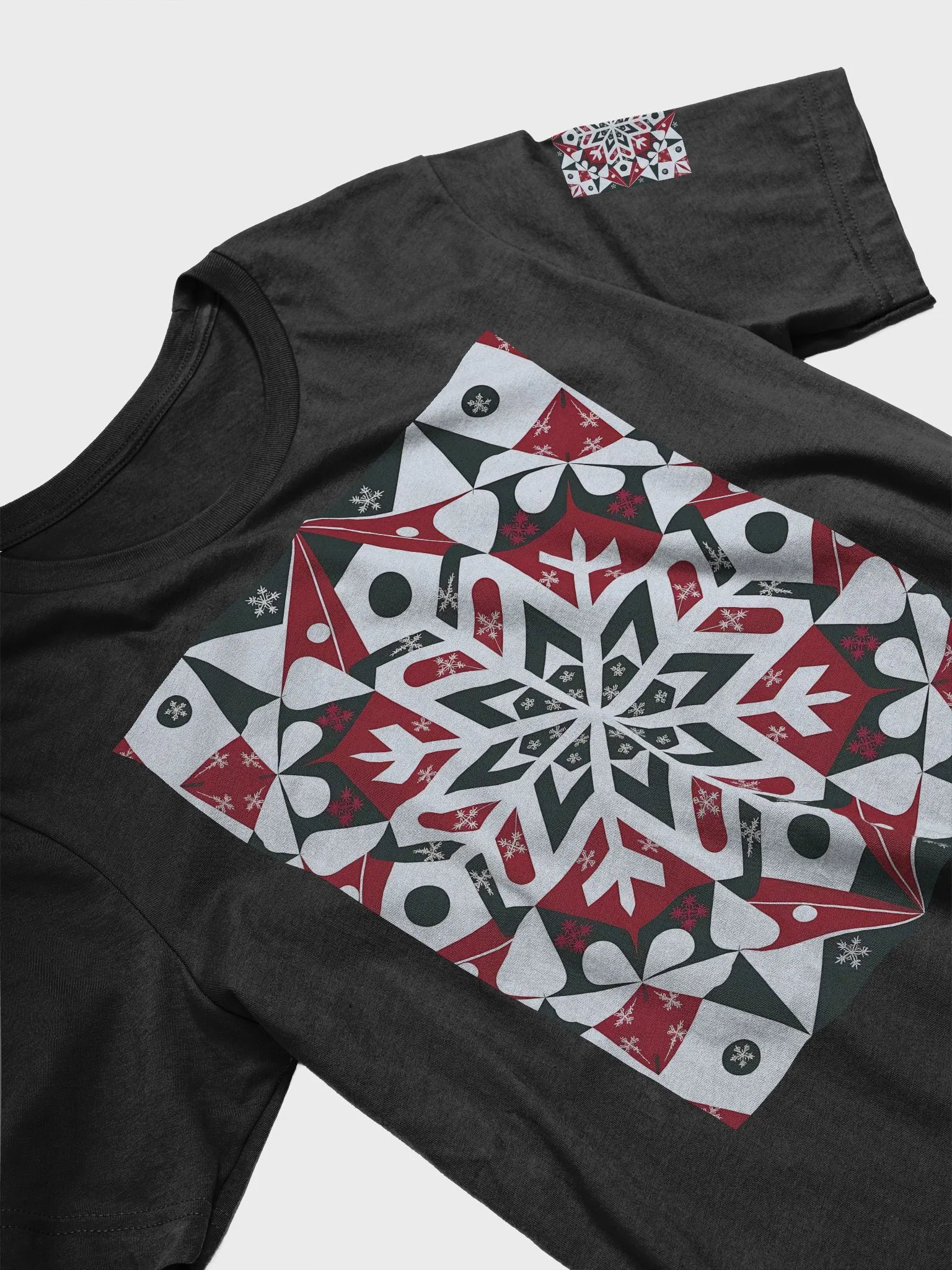 Geometric Snowflake Symmetry T-Shirt product image (3)