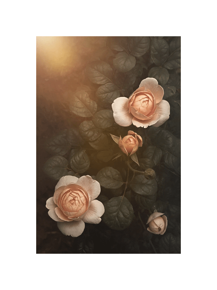 Peach Roses: Enhanced Matte Paper Poster product image (1)