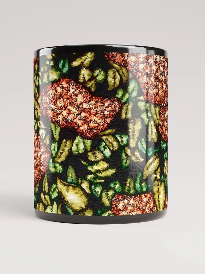 HYDRANGEAS V black glossy mug product image (2)