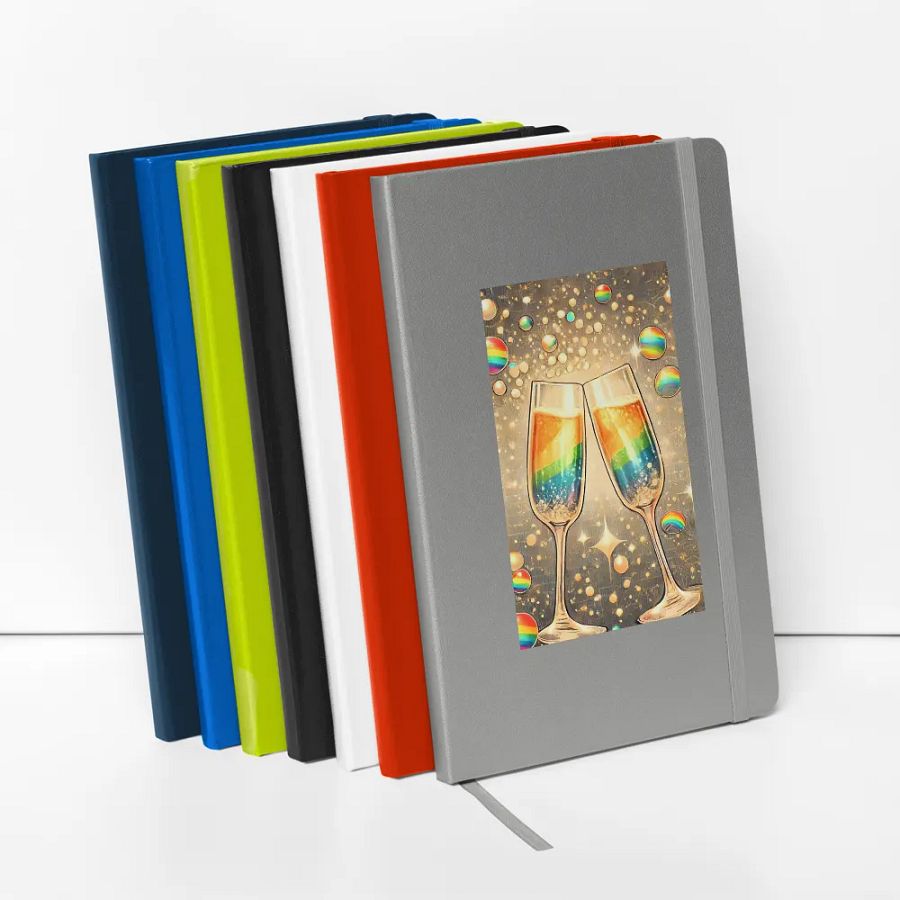 Rainbow Champagne Celebration Journal / Guestbook - SILVER product image (2)