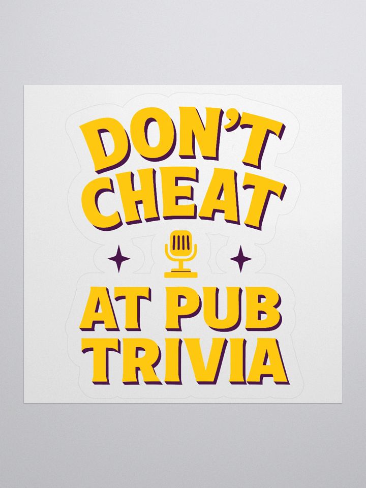 Don't Cheat Stickers product image (2)