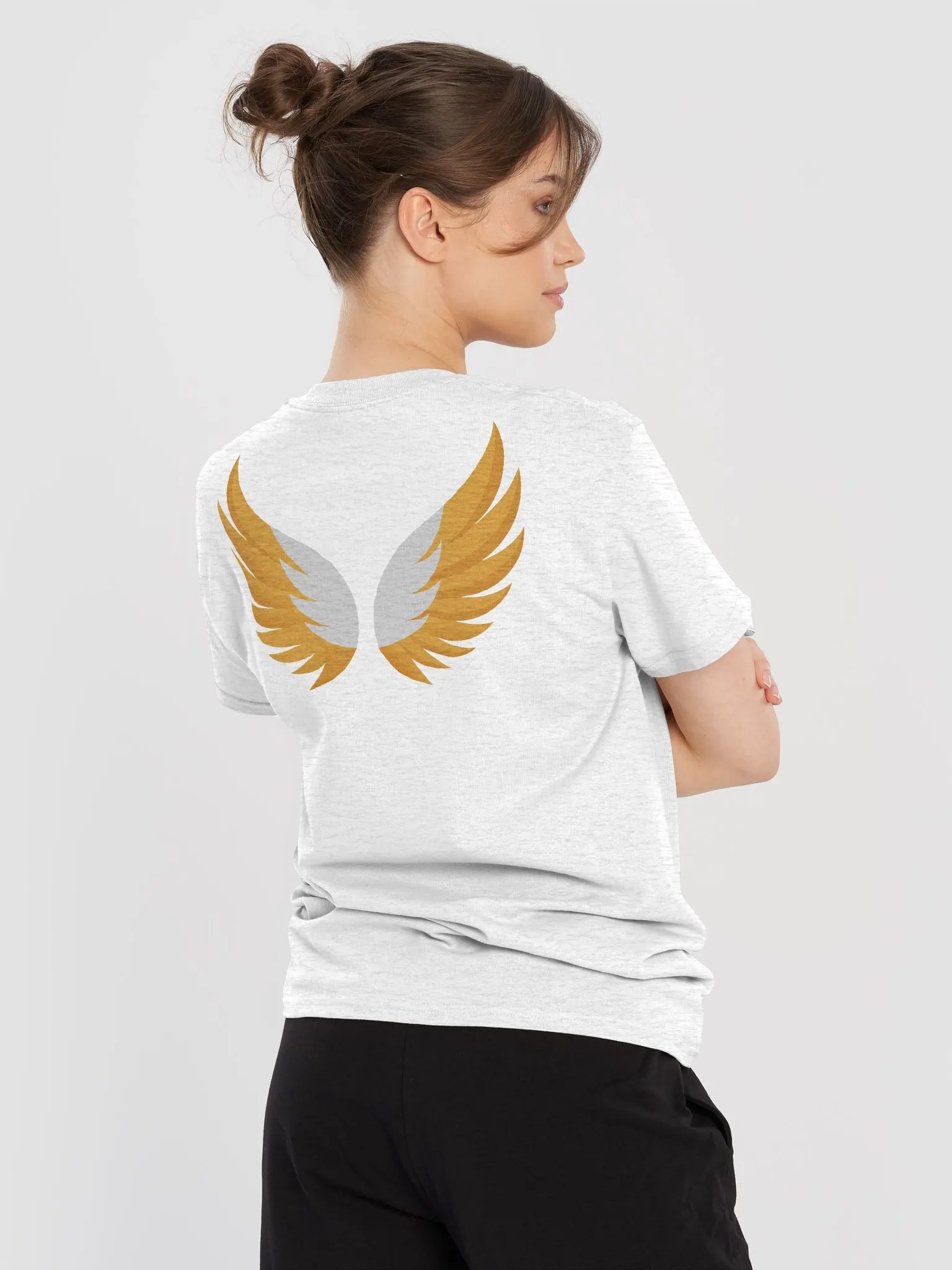 Angel Wings Tee, Guardian Angel Shirt, Cherub Graphic Top, Heavenly Messenger T-Shirt, Spiritual Clothing, Celestial Print Tee product image (1)
