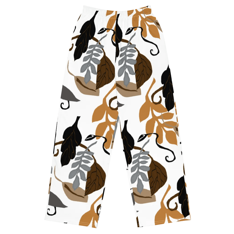 Neutral Leaves Wideleg Pants product image (1)