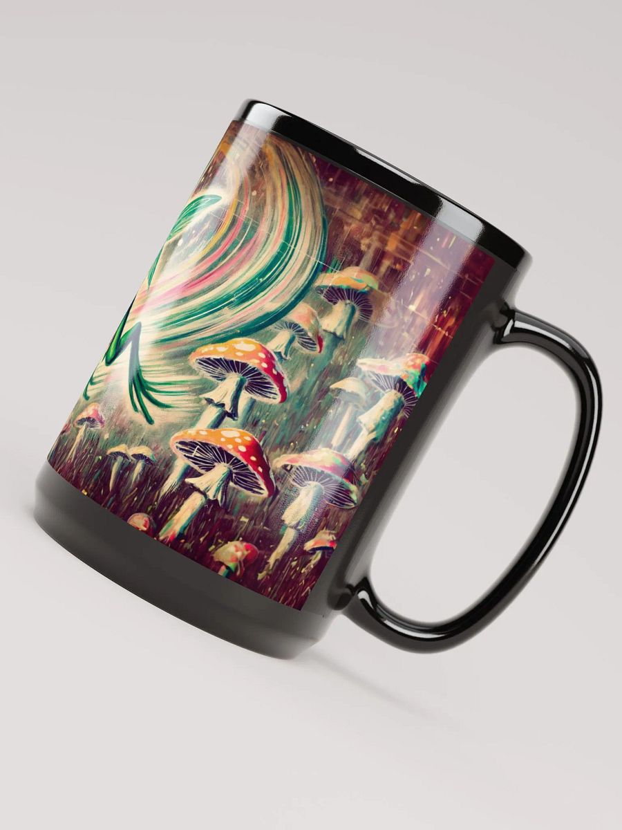 Frog Fairy Coffee Cup - 15 oz Black Glossy Mug product image (5)