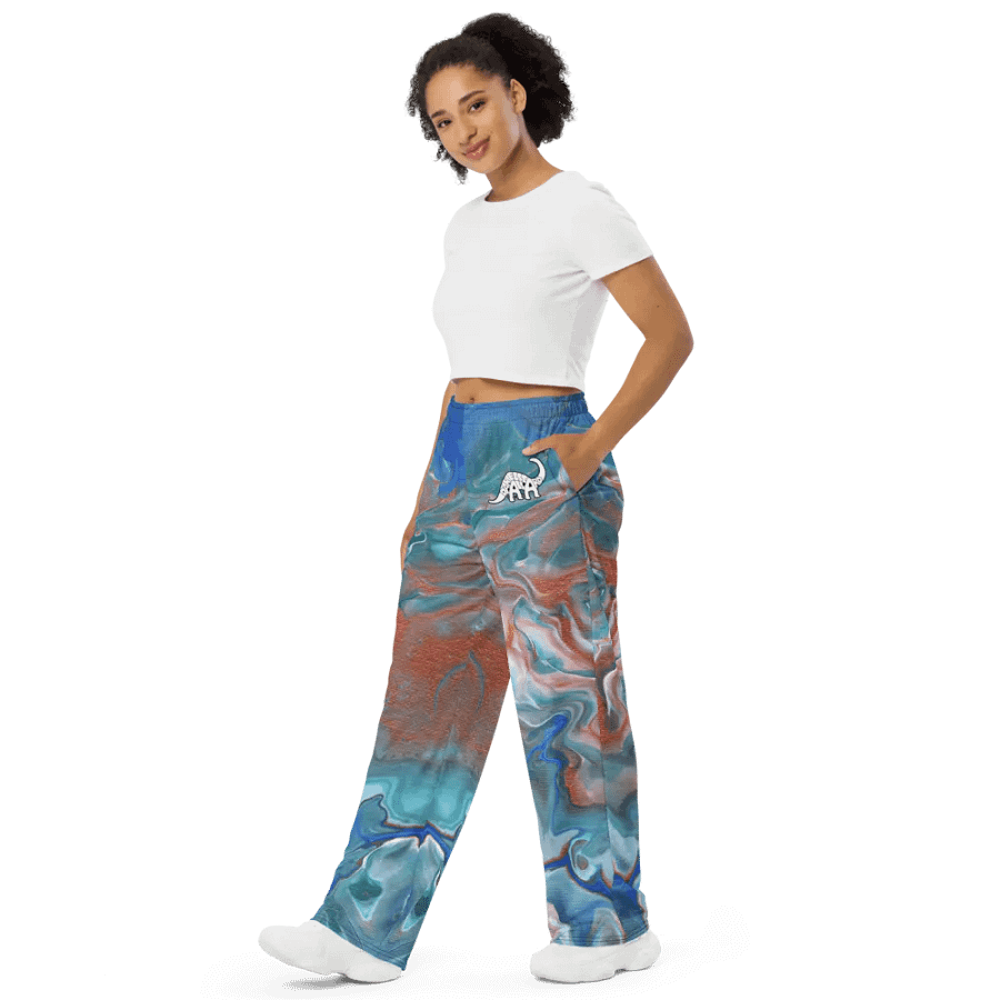 Metallic Orange Fluid Acrylic Pants product image (4)