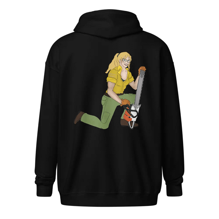Blonde Chainsaw Pinup Unisex Full Zip Hoodie product image (1)