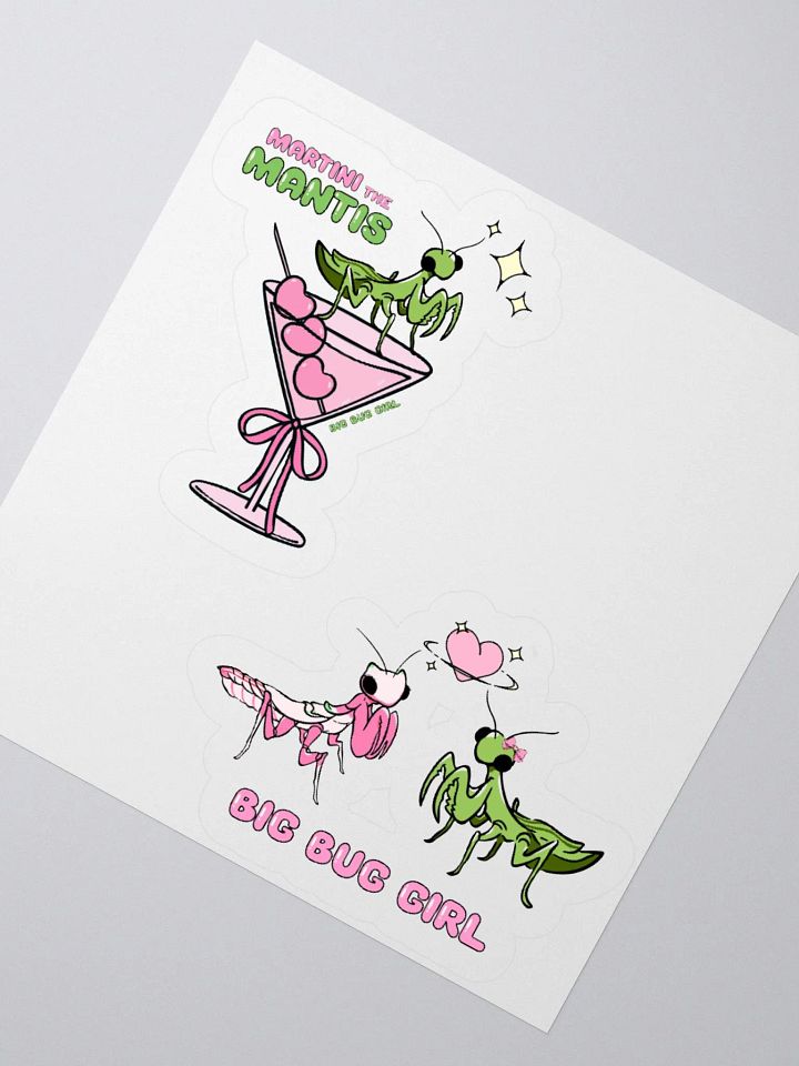 Martini the Mantis Kiss Cut Stickers product image (4)
