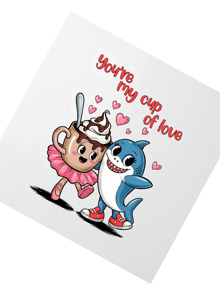 Tralalero Tralala and Cappuccina Ballerina – Cute Cartoon Couple Love product image (2)