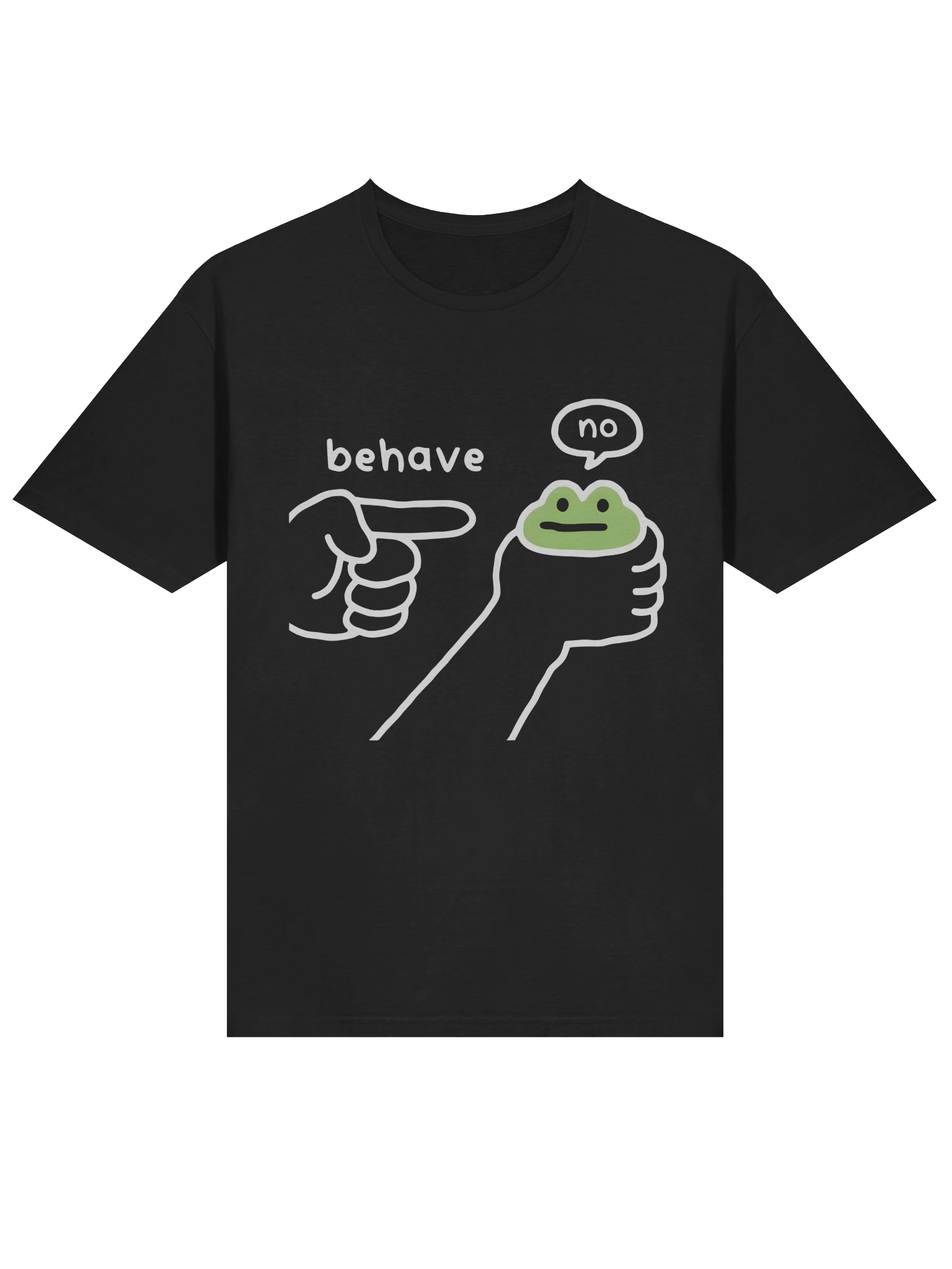 Dishonest Frog Washed Behave No T-shirt product image (2)