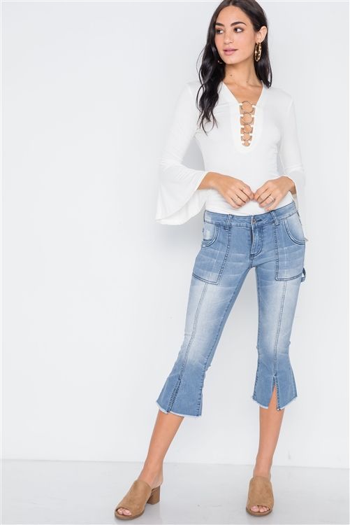 Baby blue capris product image (2)