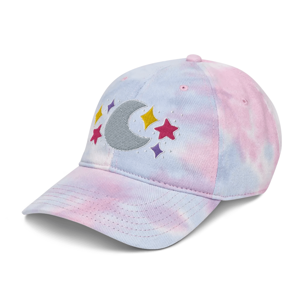 Celestial Tie Dye Dad Hat with Puff Embroidery product image (11)