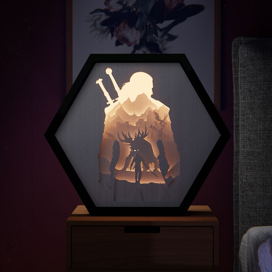 Witcher Lightbox template 2 in 1 - PDF PNG SVG DXF + Video Tutorial product image (3)