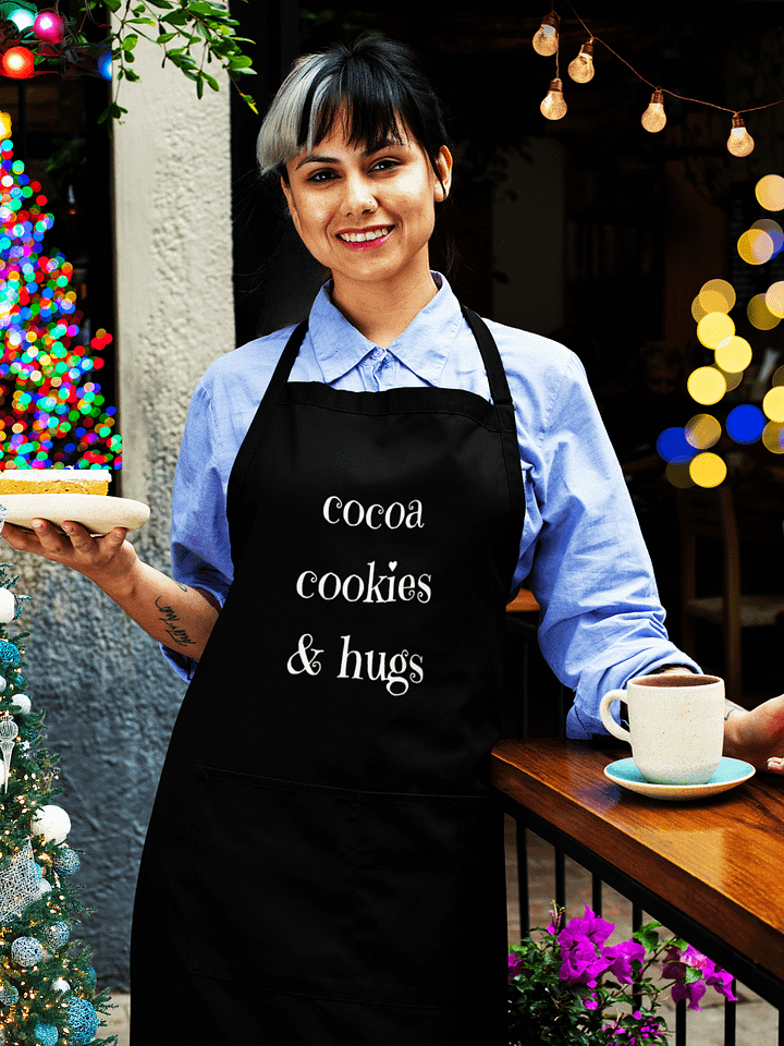 Cocoa Cookies & Hugs - Organic 100% Cotton Apron product image (1)