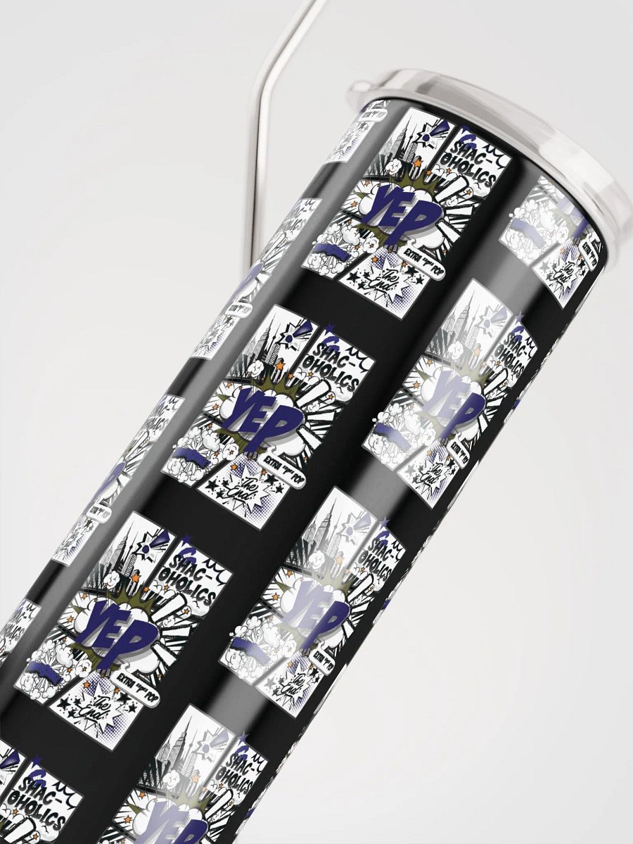 Shac-oholics Comic Blast Tumbler - Dark Blue 