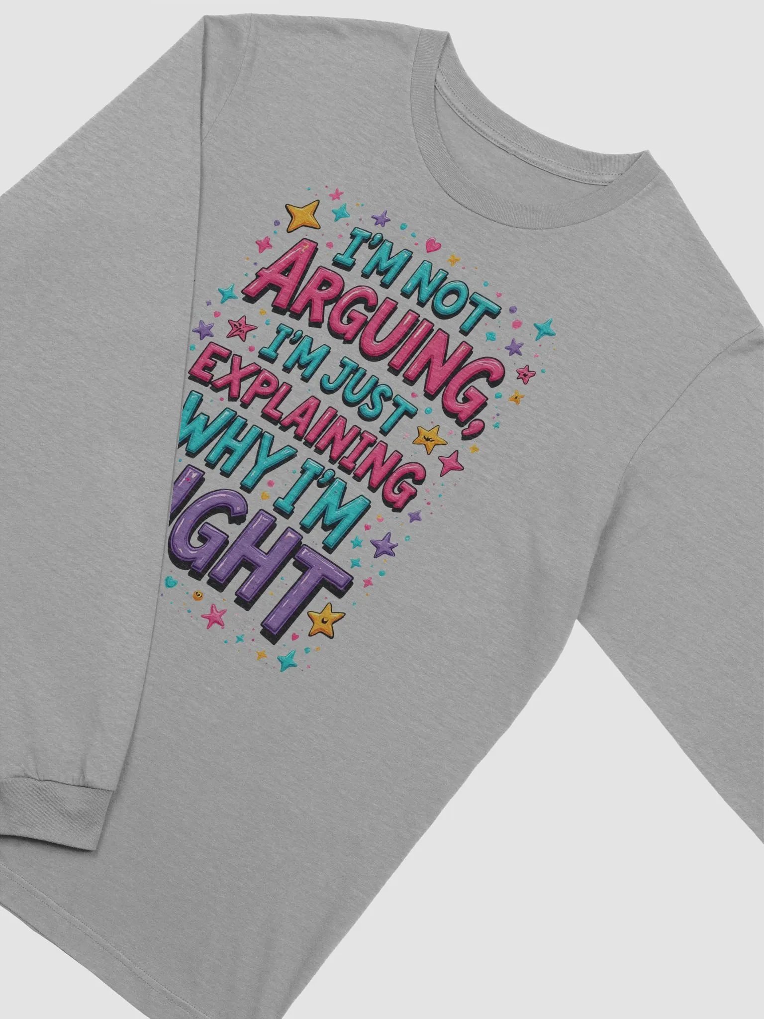 Colorful Explanation Long Sleeve Tee product image (40)