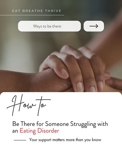 Watching someone you care about battle an eating disorder is never easy.

It can feel overwhelming. You might wonder if you’r...