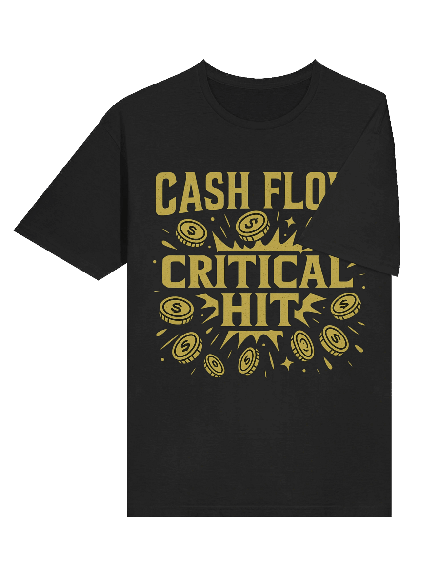 Cash Flow Critical Hit – Funny RPG Gamer Hustle T-Shirt product image (6)