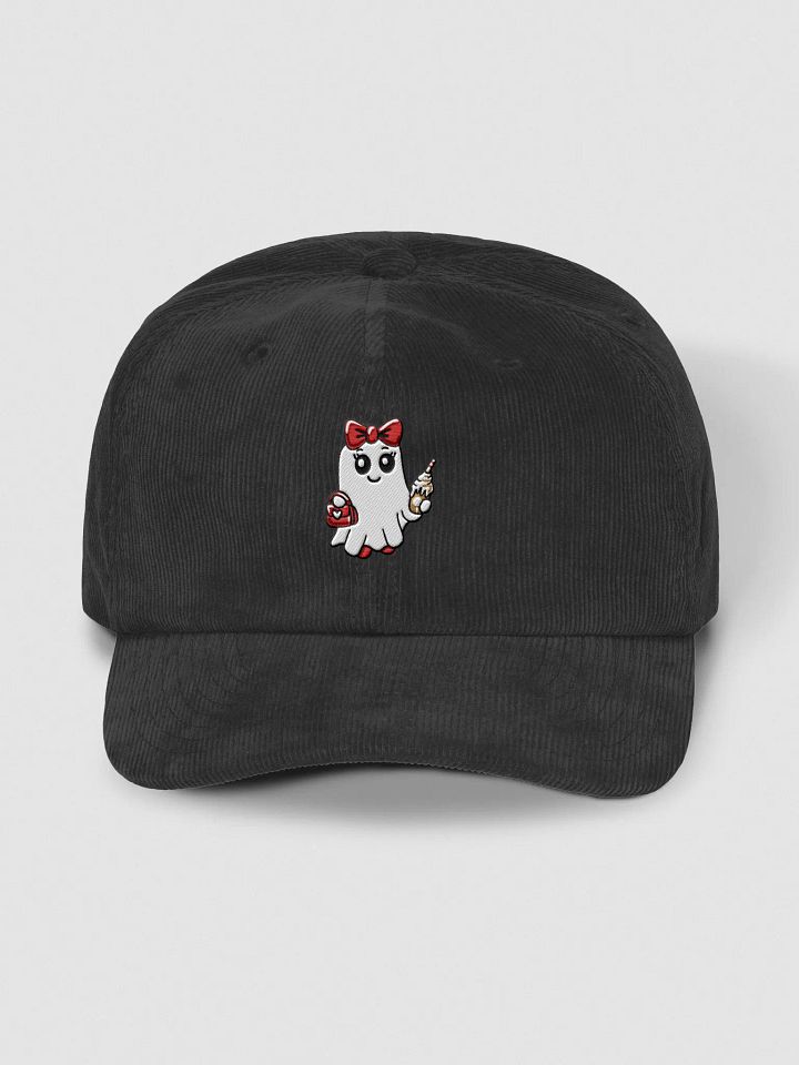 Stylish Ghost Embroidered Corduroy Dad Hat product image (1)