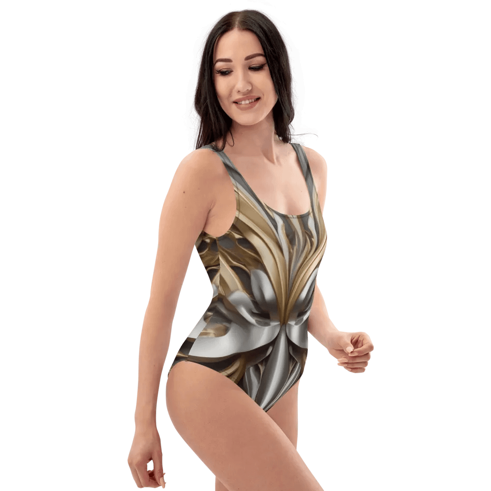 Abstract metallic swimming suit product image (6)