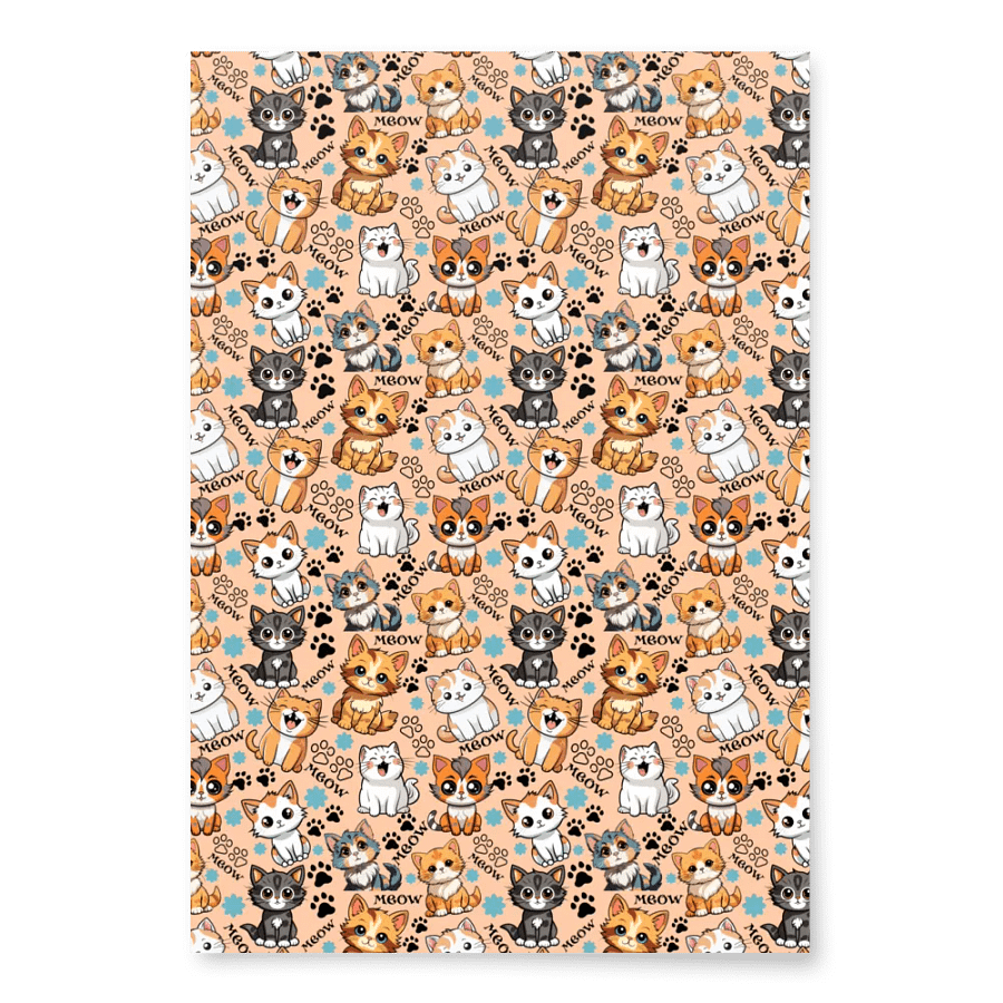 Meow Magic Wrapping Paper - Peach product image (2)