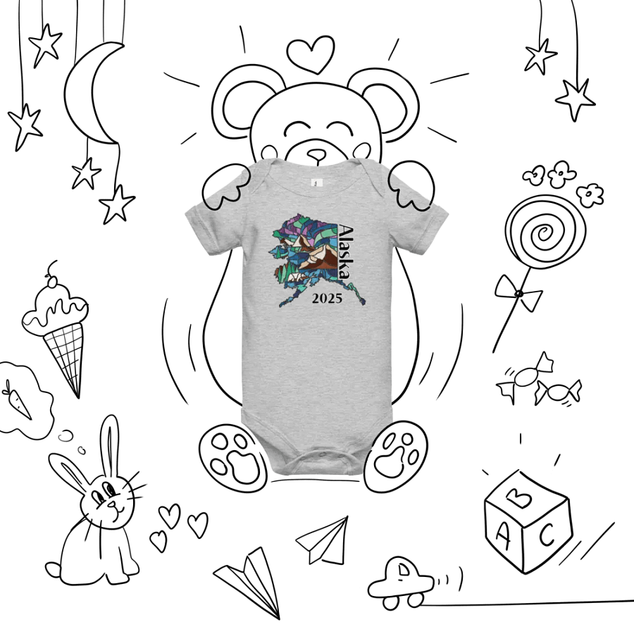 Great Alaskan Family Adventure: Stained Glass Baby Bodysuit product image (6)