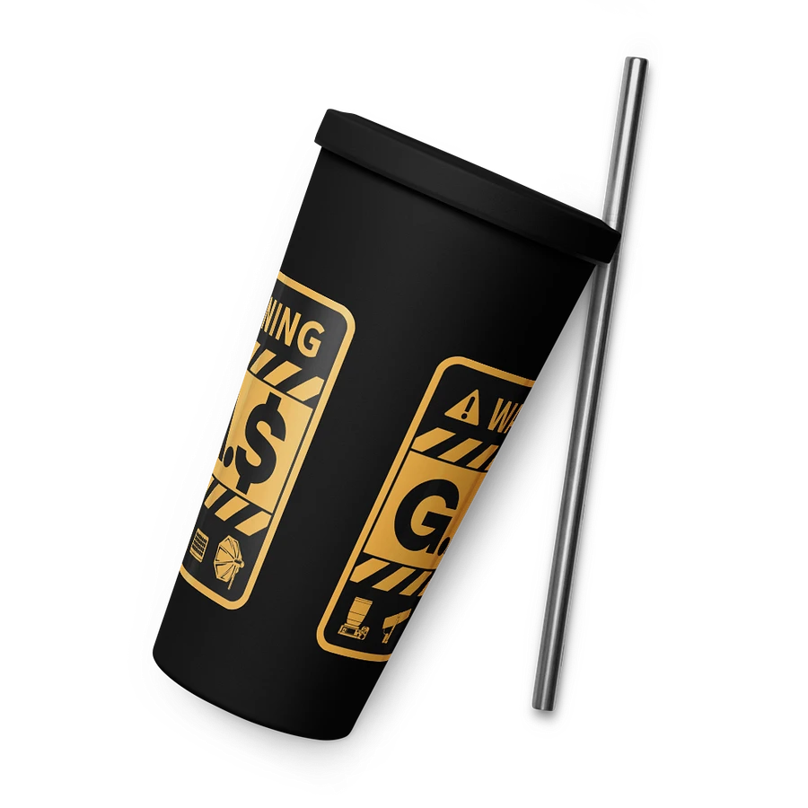 G.A.$. Warning Tumbler With Straw product image (7)