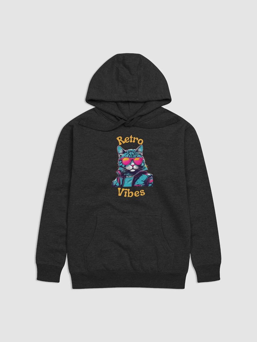 Retro Vibes Illustrated Cat Premium Hoodie product image (1)