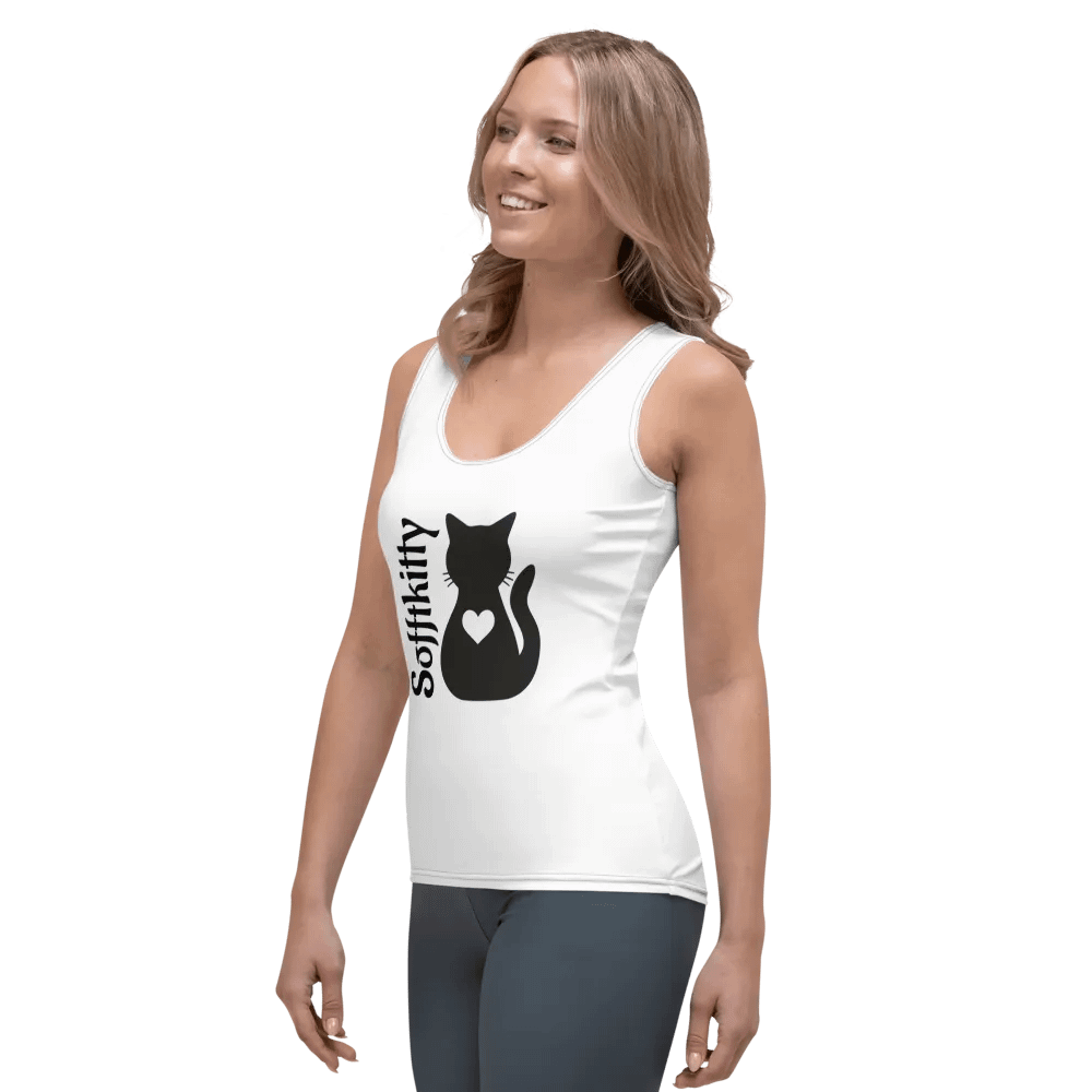 Black Cat w/Heart Fitted Tank product image (5)