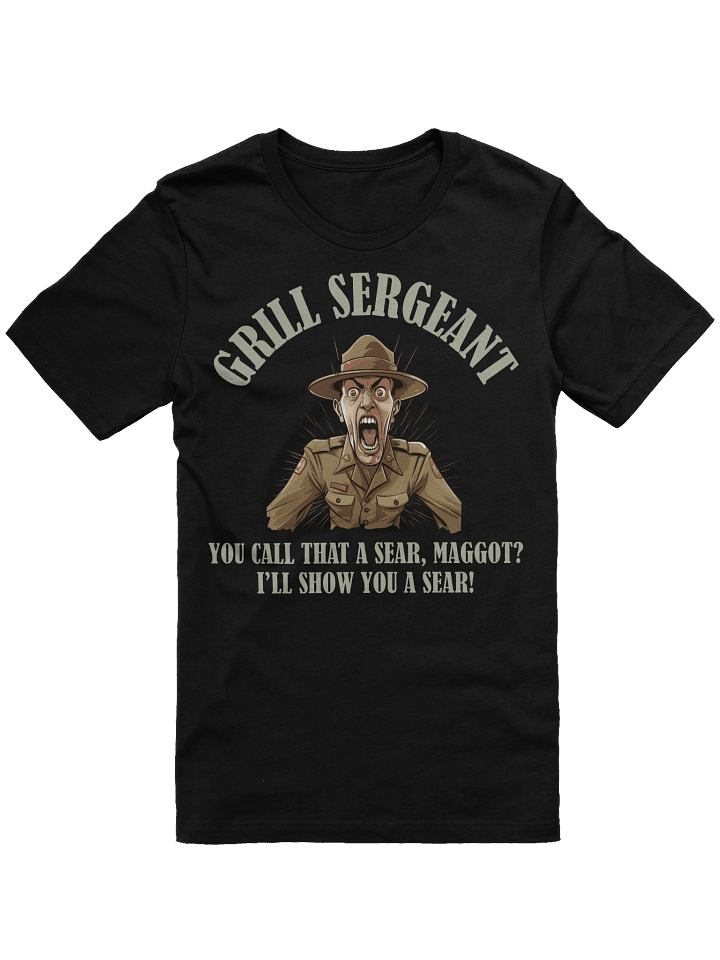Grill Sergeant Funny Military Grilling Bella Canvas Tee product image (1)