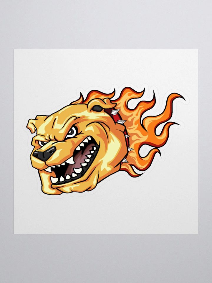 Angry Flaming Bulldog Sticker product image (2)