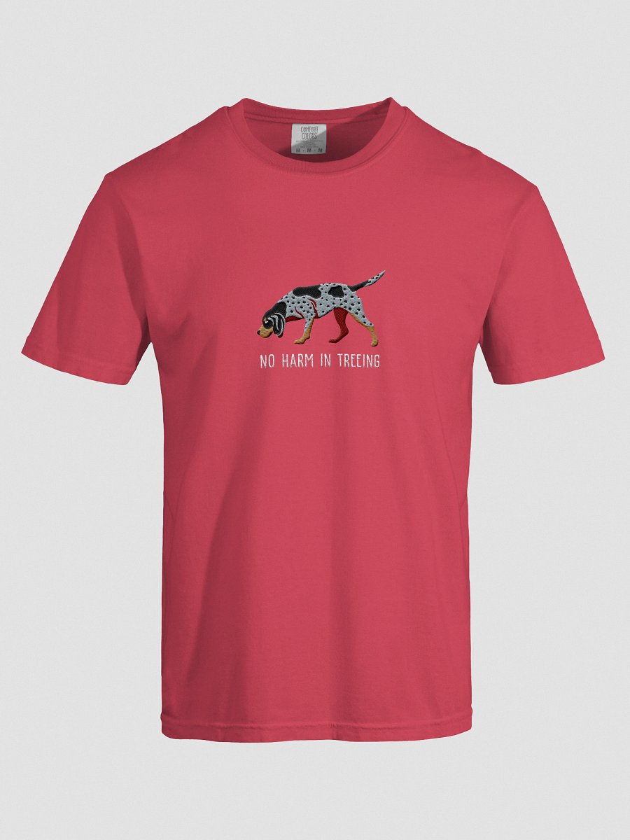 No Harm in Treeing T-Shirt(Embroidered) of a Bluetick Coonhound product image (47)