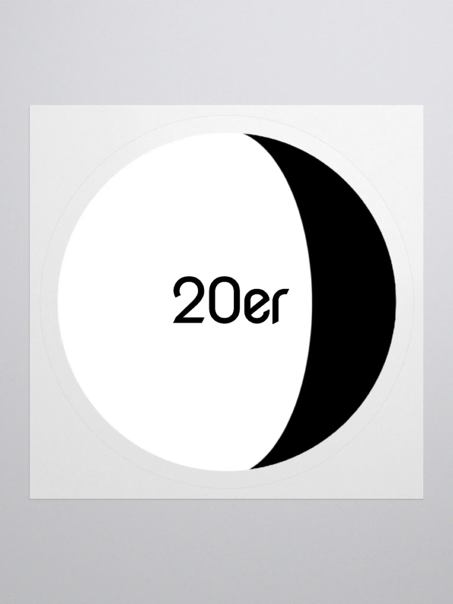 20er Waning Gibbous Light (Kiss Cut Sticker) product image (2)