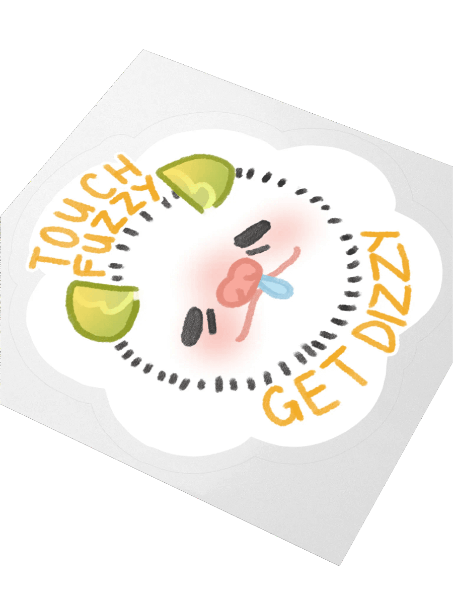 Touch fuzzy get dizzy allergies sticker product image (3)