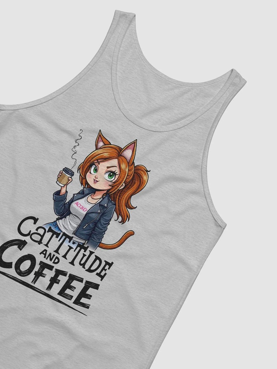 Cattitude & Coffee Cartoon Tank product image (17)