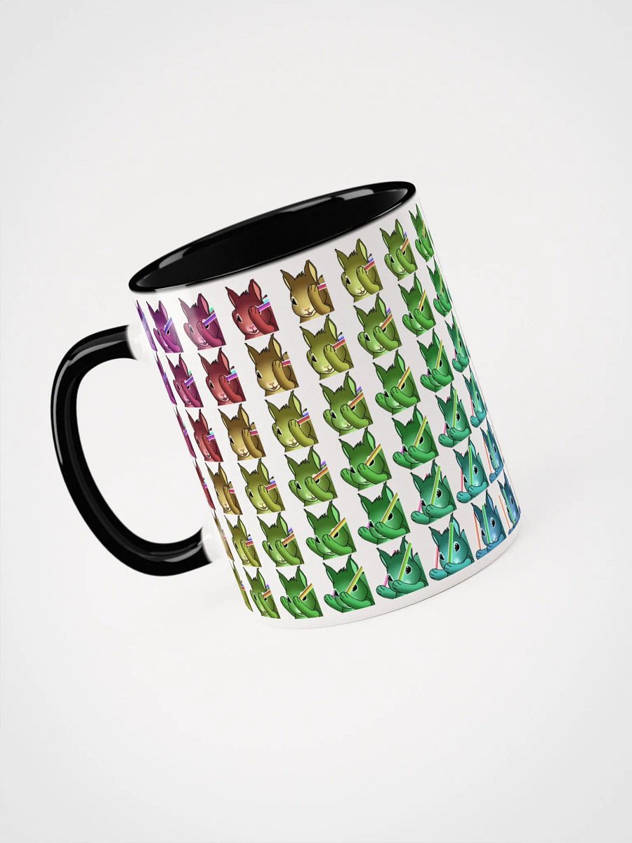 Rave Squirrel on White Mug with Color Inside product image (4)