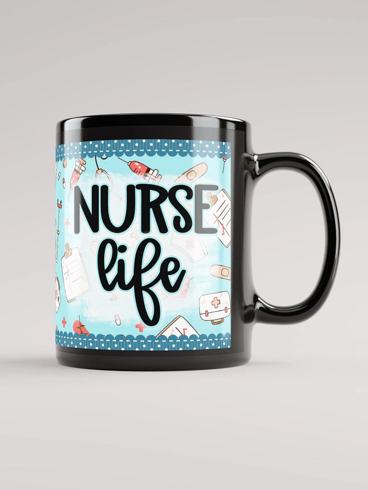 Nurse Life Essentials Blue Pattern Mug product image (1)